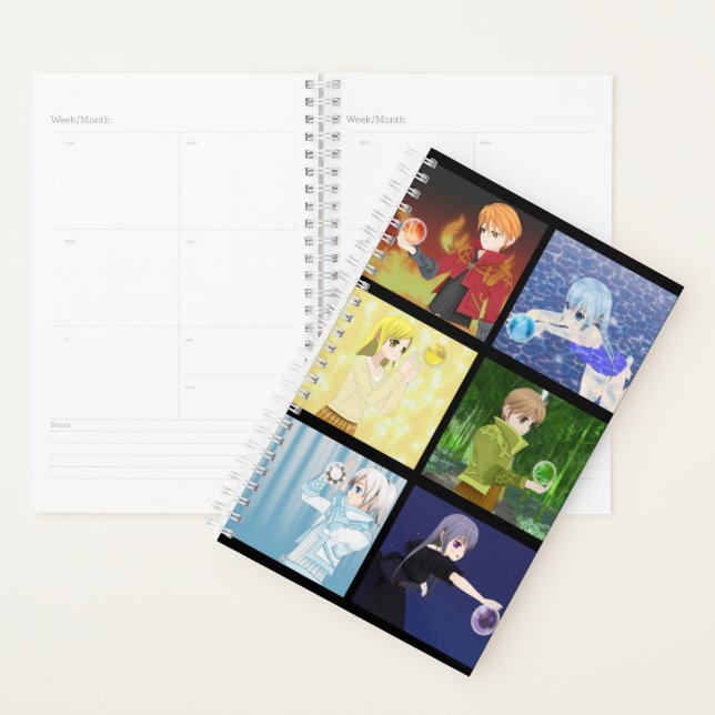 Anime Elemental Character Notebook Planer (Anzeige)