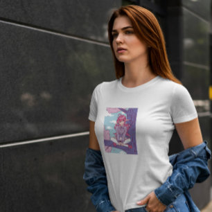 Anime Elf Girl in einem Baum T-Shirt