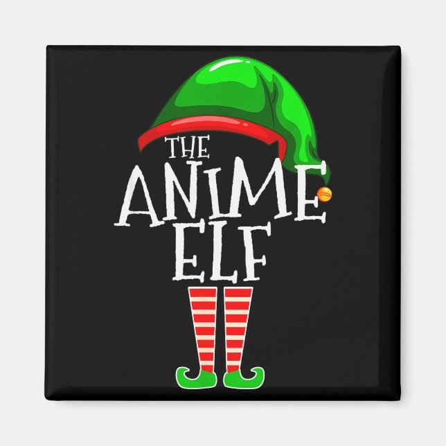 Anime Elf Group Matching Family Christmas Gift Hol Magnet (Vorne)