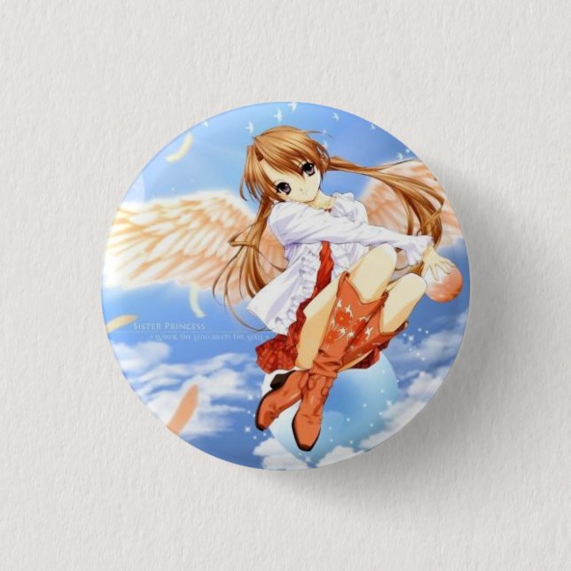 Anime-Engel Button (Vorderseite)