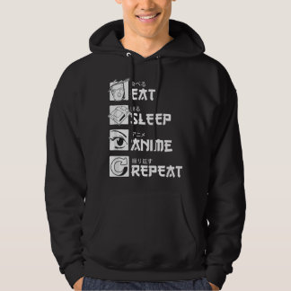 Anime Essen Schlafen Wiederholen Hoodie
