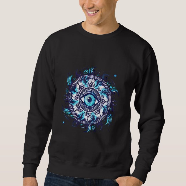 Anime Eye Aesthetic in Harajuku Soft Grunge Retro  Sweatshirt (Vorderseite)