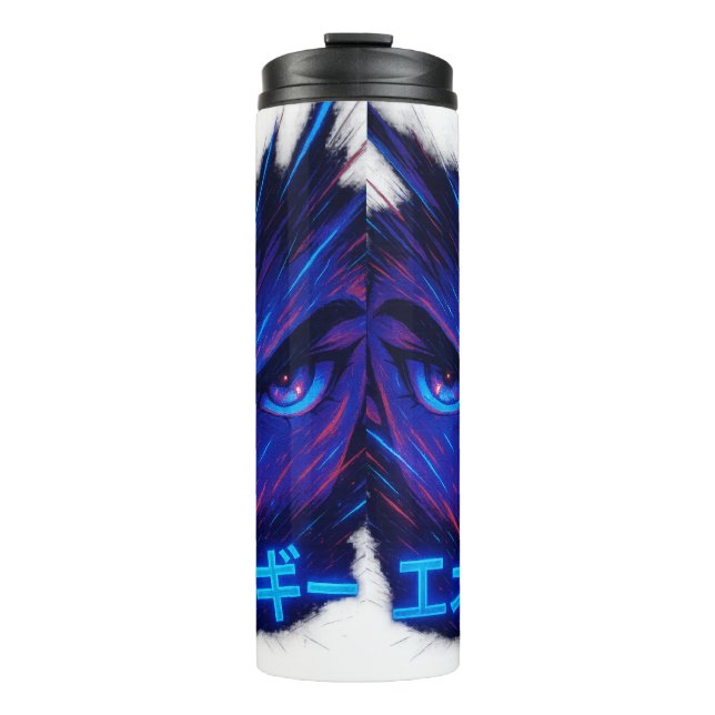 Anime Eyes Energy Drink Flasche - Cool Neon Manga (Vorderseite)