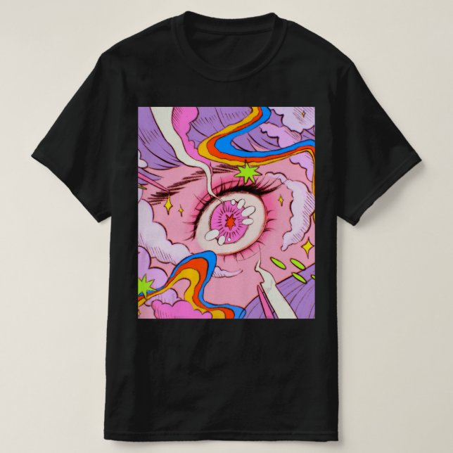 Anime Eyes Pastel Kawaii Egirl Ästhetisch Japanisc T-Shirt (Design vorne)