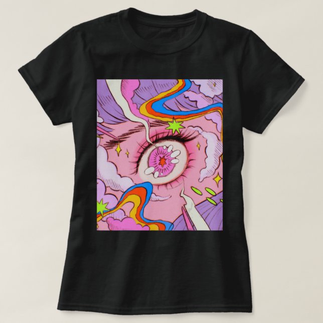 Anime Eyes Pastel Kawaii Egirl Ästhetisch Japanisc T-Shirt (Design vorne)