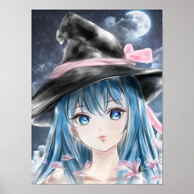 Anime Fairy Girl Halloween Illustration Poster (Vorne)