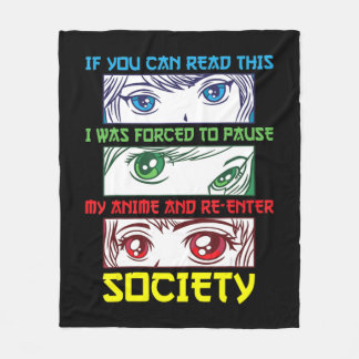 Anime Fan Anime Phrase Fun Anime Lover Fleecedecke