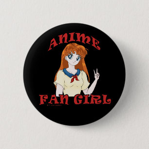Anime-Fan-Mädchen-Buttone und Knöpfe Button