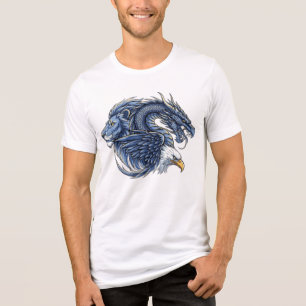 Anime Fantasy Beast Fusion T - Shirt - Löwe, Adle 