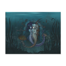 Anime Fantasy Mermaids Postcard