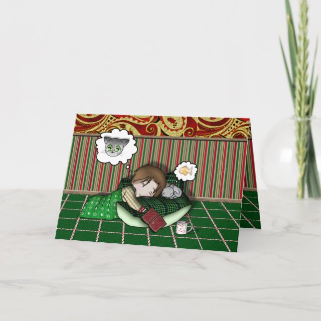 Anime-Feiertags-Traum Feiertagskarte (Vorderseite)