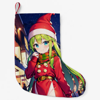 Anime-Feiertagsmädchen-Weihnachtsstrumpf Kleiner Weihnachtsstrumpf