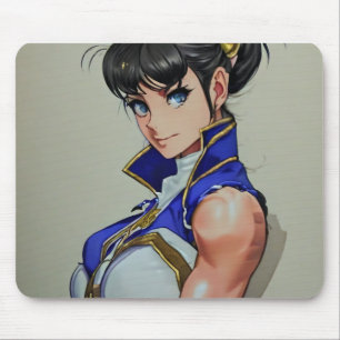 Anime Female Fighter Mousepad