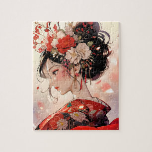 Anime Flower Mädchen 03 Puzzle
