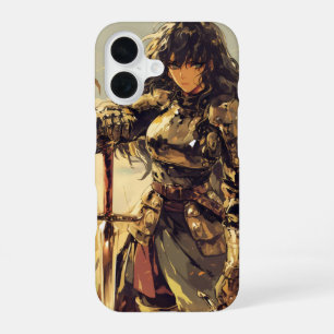 Anime-Frauen-Ritter-Fantasy iPhone 16 Hülle