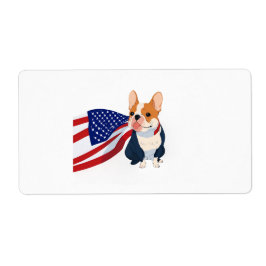 Anime French Bulldog mit US-Flagge