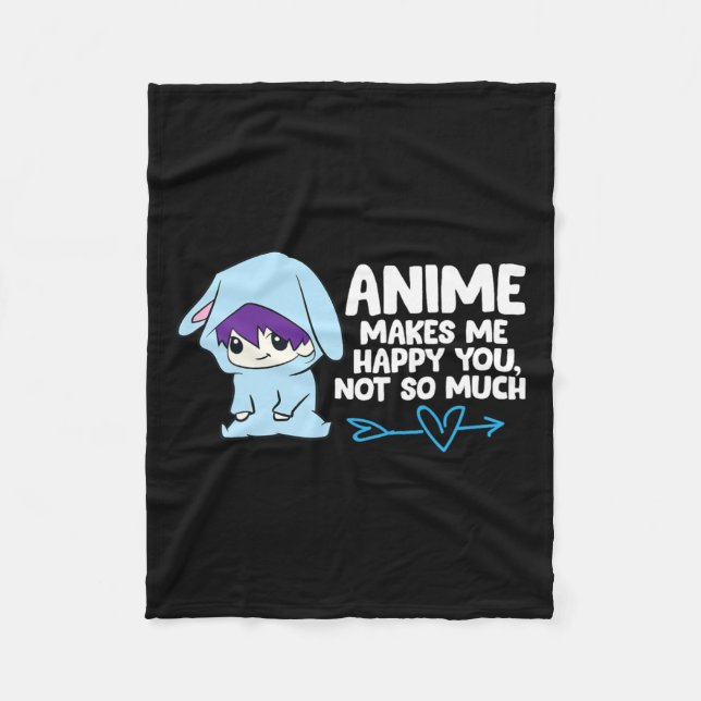 Anime freut mich über dich fleecedecke (Vorderseite)