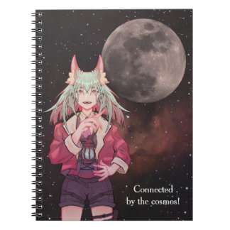 Anime, full moon, Nebula Notizblock