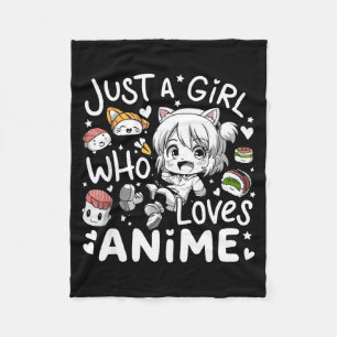 Anime für jugendliche Mädchen Nur ein Mädchen, das Fleecedecke