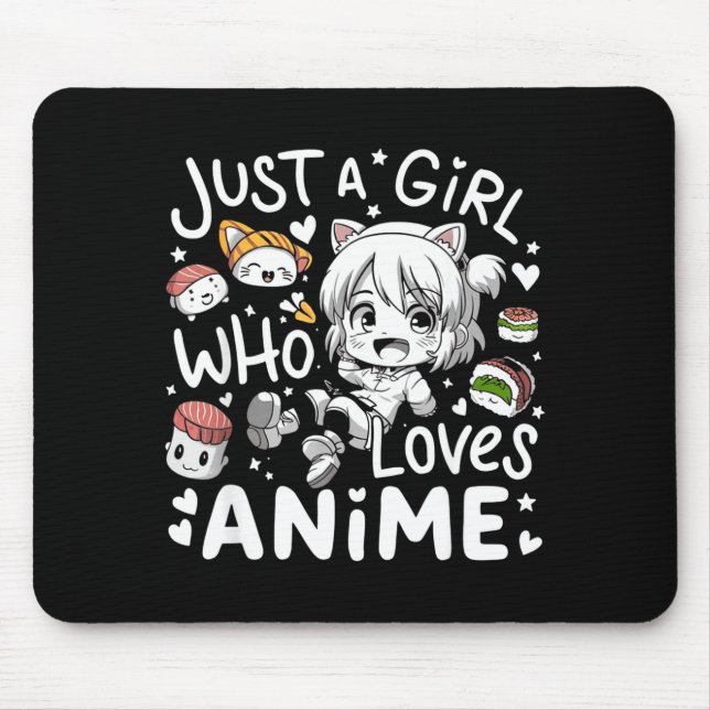 Anime für jugendliche Mädchen Nur ein Mädchen, das Mousepad (Vorne)