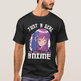 Anime für junge Mädchen nur ein Mädchen, das Anime T-Shirt