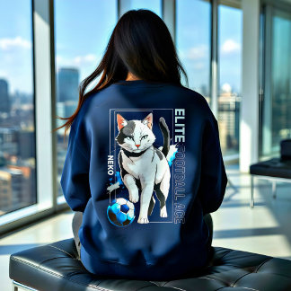 Anime Fußball Katze | Süßes Katzenliebhaber-Gesche Sweatshirt