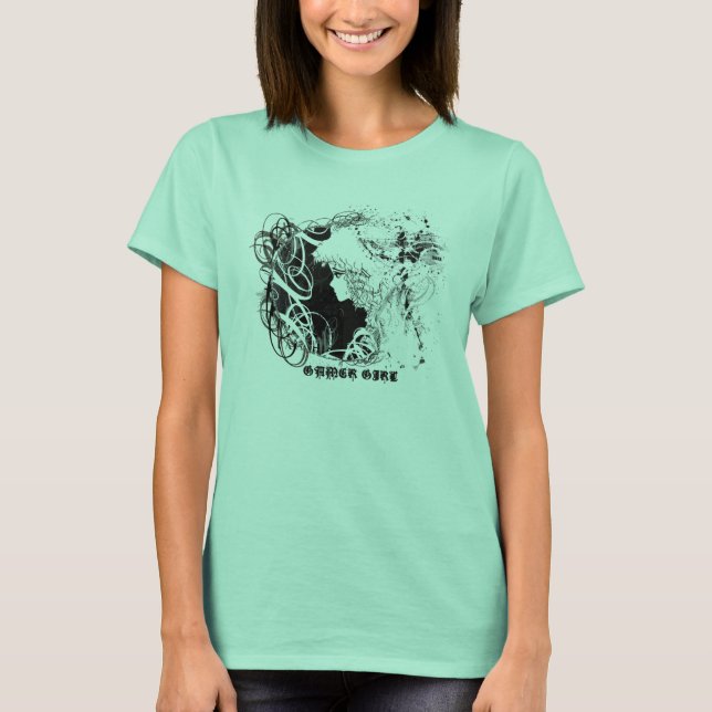 Anime Gamer Girl Shirt (Vorderseite)