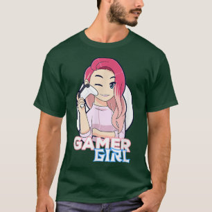 Anime Gamer Niedlich Girl Gaming Kawaii T-Shirt