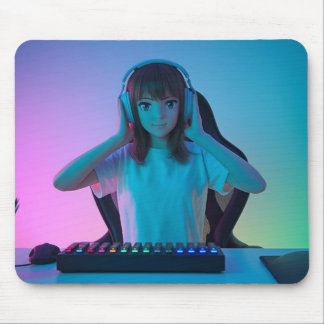 Anime-Gamerin-Setup-Mauspad Mousepad