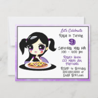 Anime Gaming Girl Birthday Pizza Party