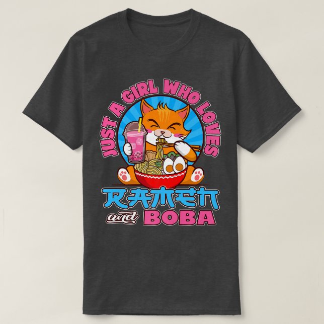 Anime Gift Teen Girl Just A Girl Lieben Ramen B T-Shirt (Design vorne)