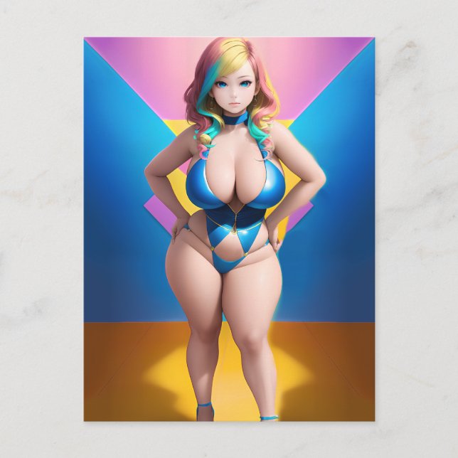 Anime Girl 047 Postkarte (Vorderseite)