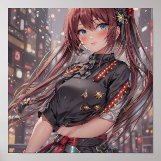 Anime Girl AI Generative Poster