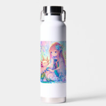 Anime Girl and Axolotl Personalized