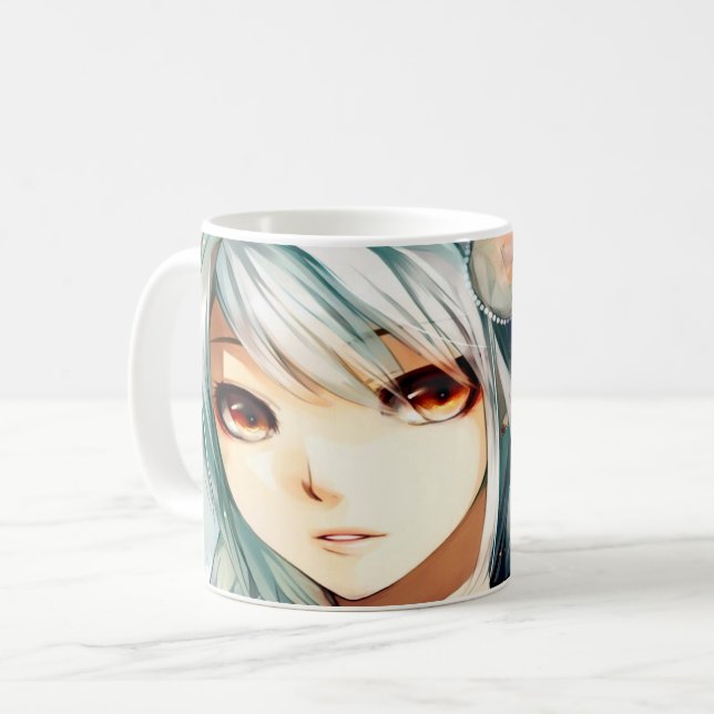 Anime girl art kaffeetasse (Vorderseite Links)