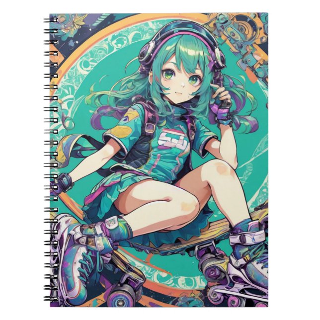 Anime Girl art Notizblock (Vorderseite)