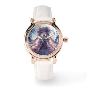 Anime Girl Blume Moon Fairy Armbanduhr