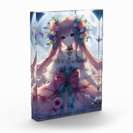 Anime Girl Blume Moon Fairy Fotoblock