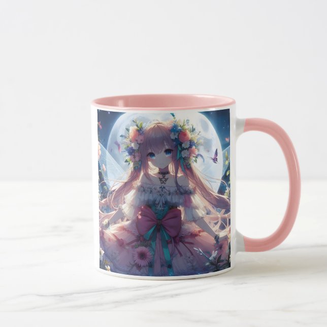 Anime Girl Blume Moon Fairy Tasse (Rechts)