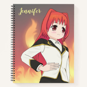Anime Girl Design Notebook Notizbuch