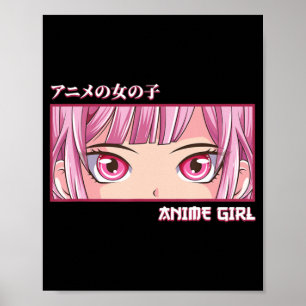 Anime Girl Eyes Japanisch Japan Kunstästhesie Anim Poster