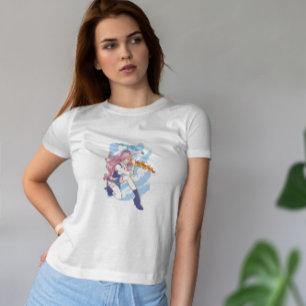 Anime Girl Fire and Water Schwerter T-Shirt