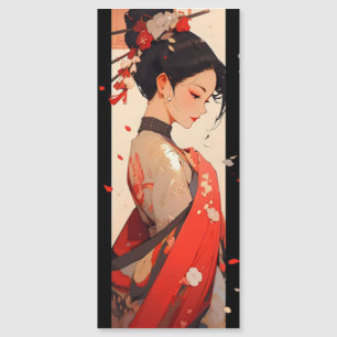 Anime Girl Geisha Magnetkarte