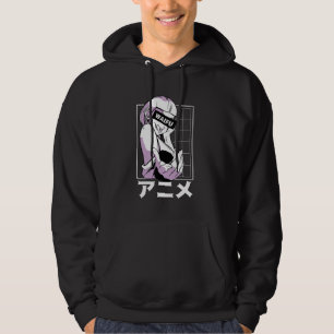 Anime Girl Gothic Ästhetik Waifu 90er Hoodie