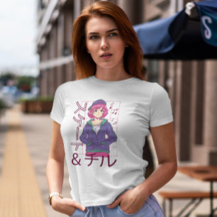 Anime Girl Hört auf Musik T-Shirt