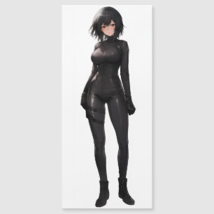 Anime Girl in Bodysuit Magnetkarte