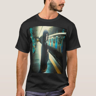 Anime Girl in der U-Bahn T-Shirt