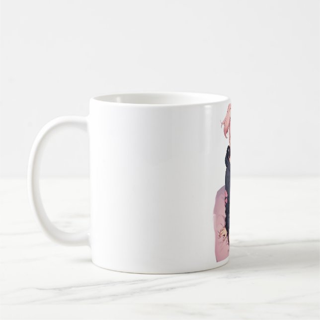Anime-Girl in einer kleinen Kapelle Kaffeetasse (Links)