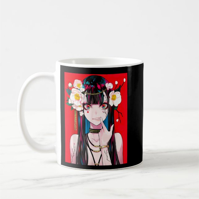 Anime Girl Japanese Aesthetic anime Otaku Geschenk Kaffeetasse (Links)