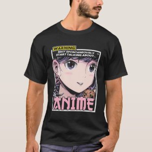 Anime Girl kann spontan anfangen, über eine T-Shirt